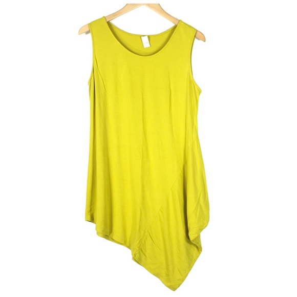 chalet Tops - Chartreuse Asymmetrical Tunic chalet Tops - Chartreuse Asymmetrical Tunic